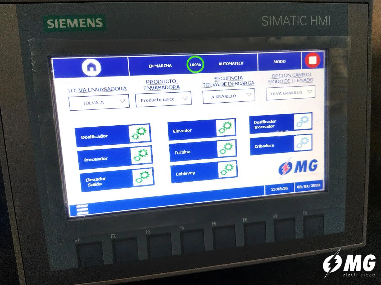 HMI screen for industrial electrical panels - HMI interface