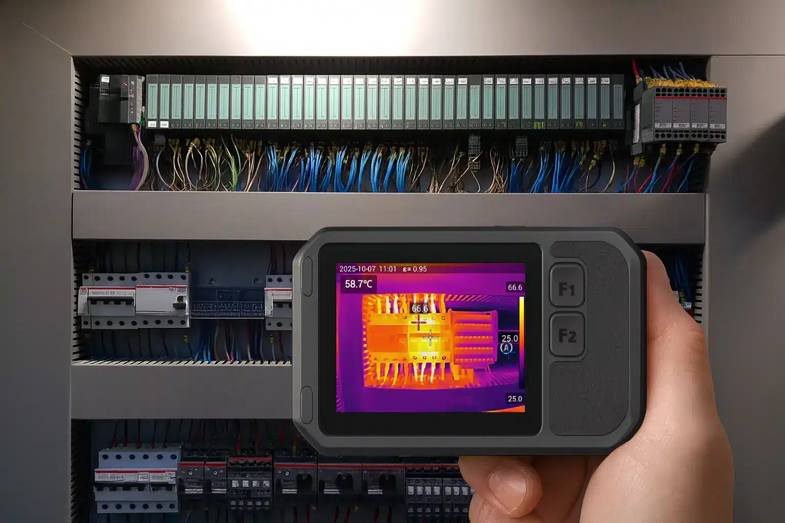 Maintenance des panneaux de contrôle électriques industriels par caméra thermique